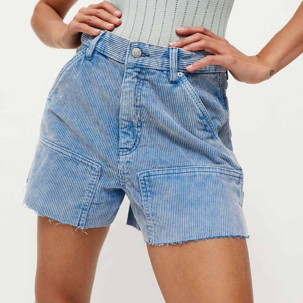 Urban Outfitters BDG Carpenter Short Blue Corduroy 29 NEW